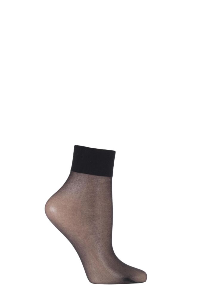 Sockshop FALKEWomens 12 Denier Shelina Ultra Transparent Ankle Highs With Shimmer
