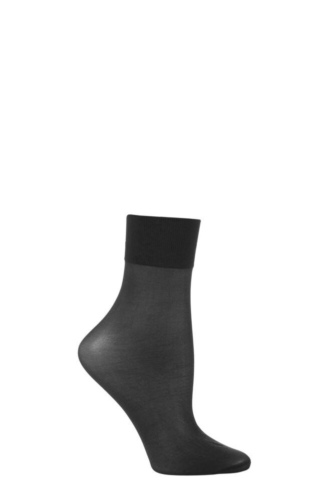 Sockshop FALKEWomens 15 Denier Seidenglatt Transparent Shining Ankle Highs