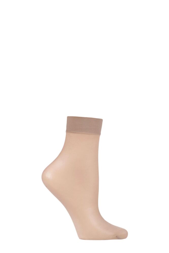 Sockshop FALKEWomens 15 Denier Seidenglatt Transparent Shining Ankle Highs