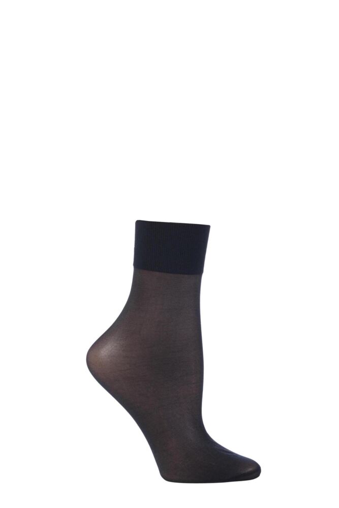 Sockshop FALKEWomens 15 Denier Seidenglatt Transparent Shining Ankle Highs