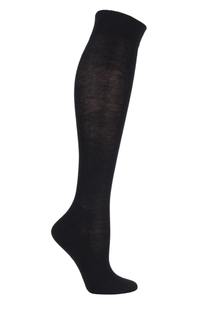 Sockshop FALKEWomens Cotton Sensitive London Left & Right Comfort Cuff Knee High Socks