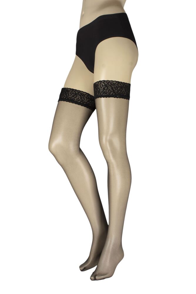 Sockshop FALKEWomens Shelina 12 Denier Ultra Transparent Hold Ups With Shimmer