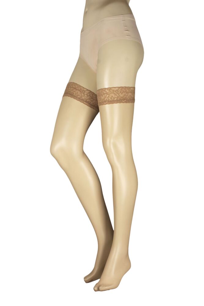 Sockshop FALKEWomens Shelina 12 Denier Ultra Transparent Hold Ups With Shimmer