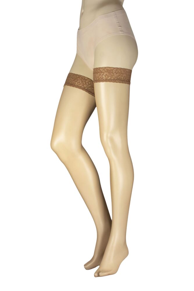 Sockshop FALKEWomens Shelina 12 Denier Ultra Transparent Hold Ups With Shimmer