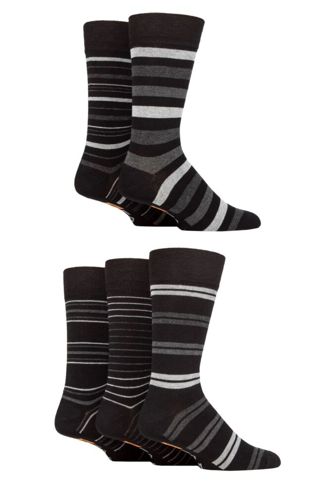 Sockshop FarahMens Bamboo Argyle Patterned & Striped Socks 5-Pair