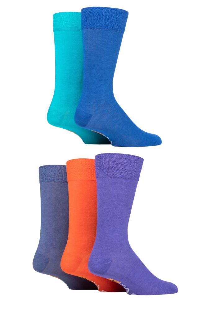 Sockshop FarahMens Bamboo Classic Plain Socks 5-Pair