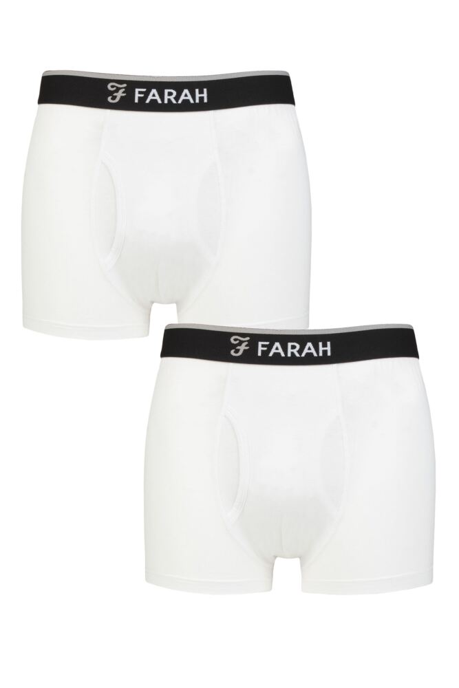 Sockshop FarahMens Bamboo Plain & Striped Keyhole Trunks 2-Pair