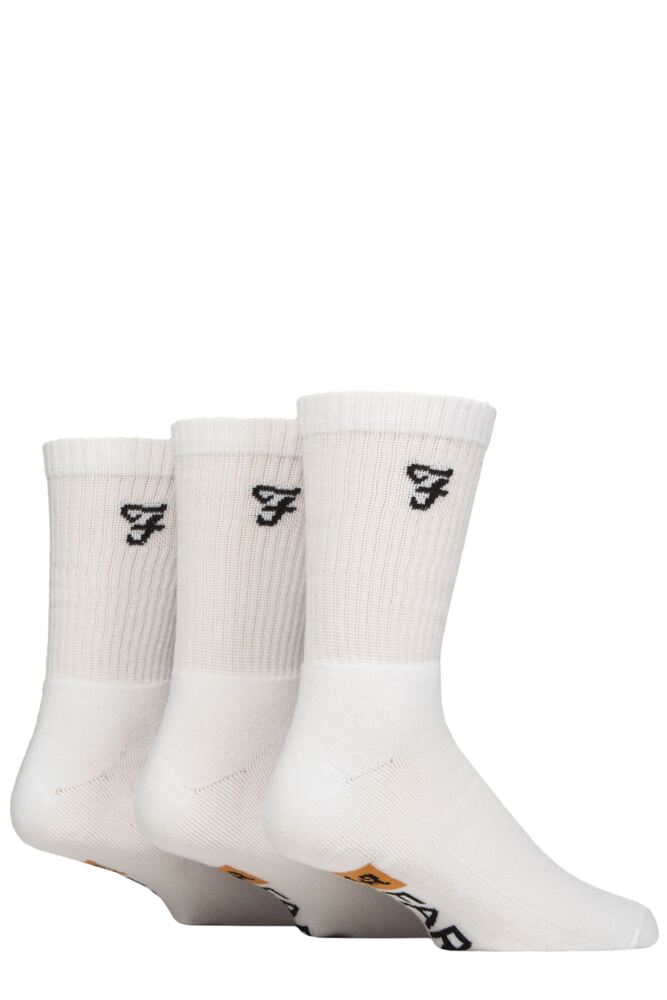 Sockshop FarahMens Cotton Classic Leisure Sports Socks 3-Pair