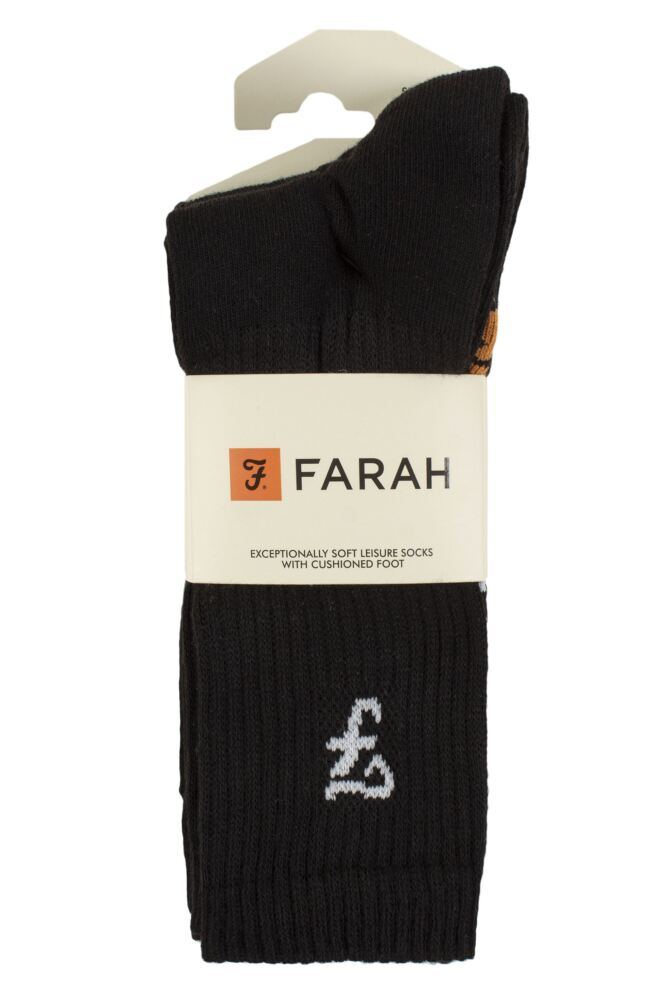 sockshop FarahMens Cotton Classic Leisure Sports Socks 3-Pair