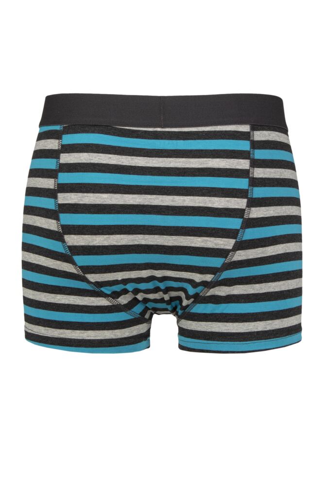 Sockshop FarahMens Plain And Striped Cotton Classic Fitted Trunks 2-Pack