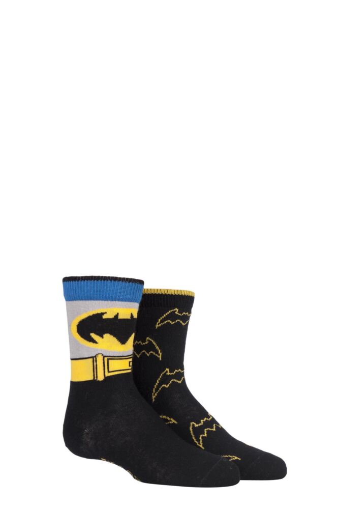 Sockshop Film & TV CharactersBoys Cotton DC Comics Batman Socks 2-Pair