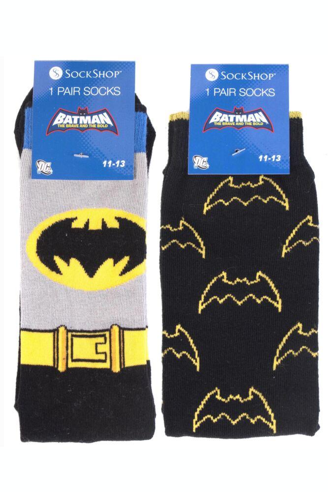 sockshop Film & TV CharactersBoys Cotton DC Comics Batman Socks 2-Pair