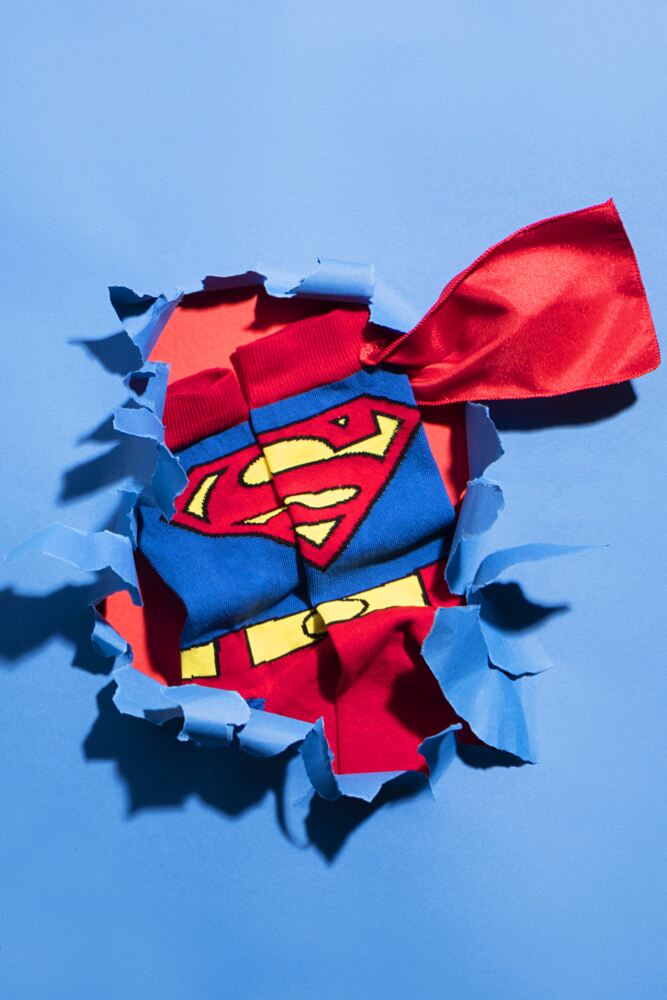Sockshop Film & TV CharactersBoys Cotton Superman Cape Socks