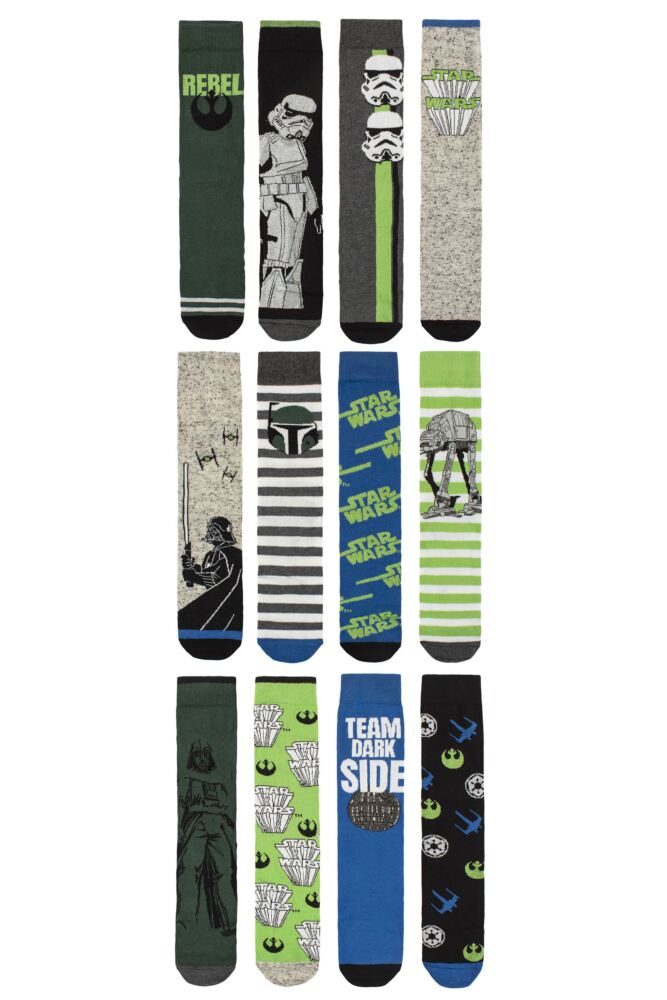 Sockshop Film & TV CharactersMens 1 Disney Star Wars 12 Days Of Christmas Advent Calendar 12-Pair