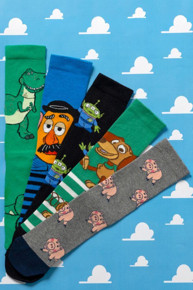 Sockshop Film & TV CharactersMens And Womens Toy Story Slinky Mr Potato Head Rex Ham And The Aliens Socks 5-Pair