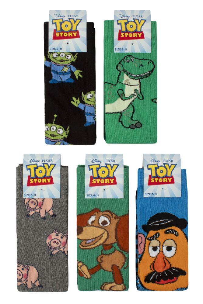 sockshop Film & TV CharactersMens and Womens Toy Story Slinky Mr Potato Head Rex Ham and the Aliens Socks 5-Pair