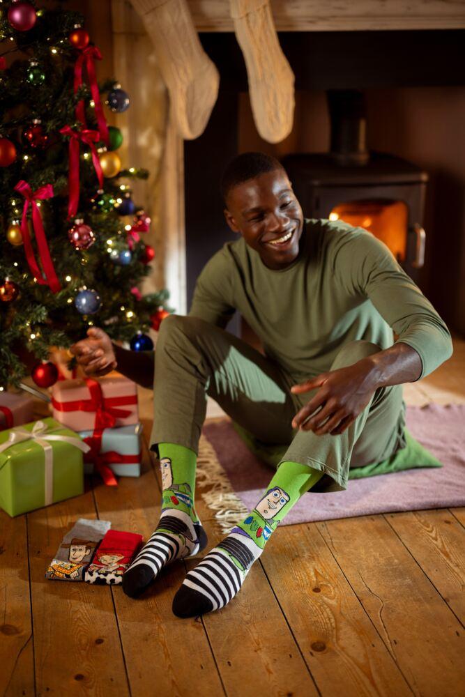 Sockshop Film & TV CharactersMens And Womens Toy Story Woody Buzz Lightyear And Jessie Socks 3-Pair