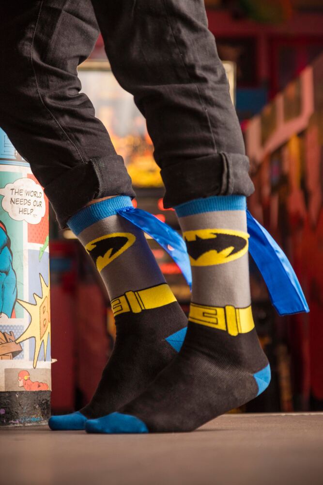 Sockshop Film & TV CharactersMens Cotton Batman Cape Socks