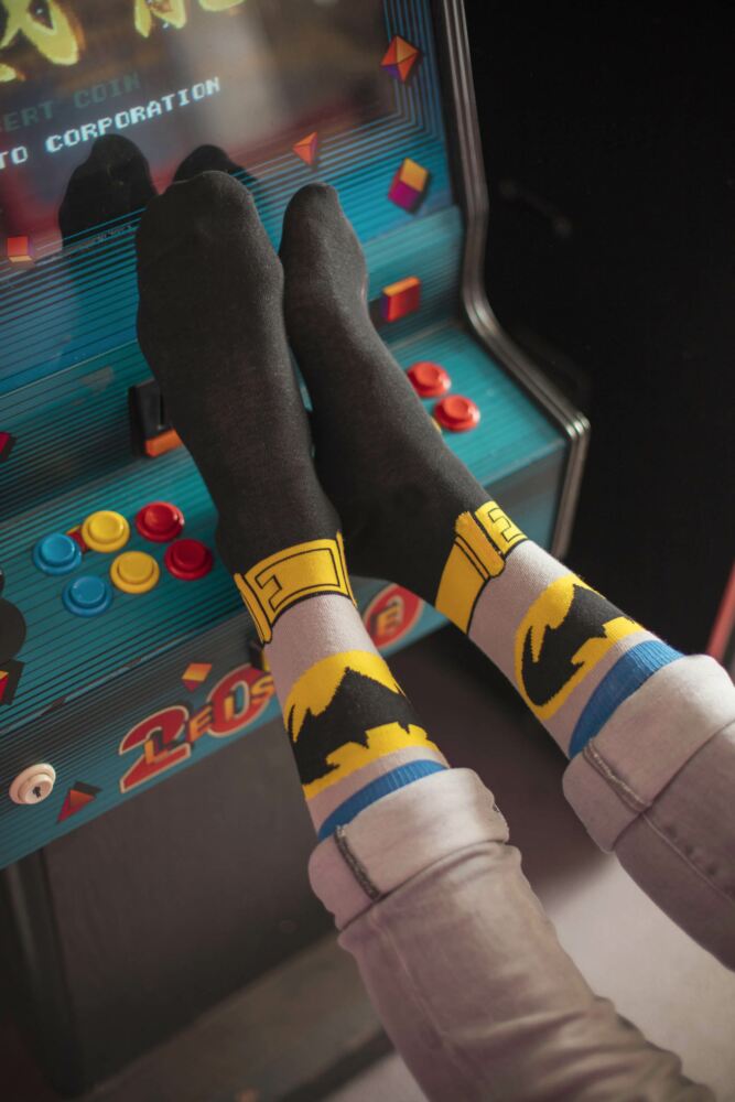 Sockshop Film & TV CharactersMens Cotton DC Comics Batman Socks 2-Pair