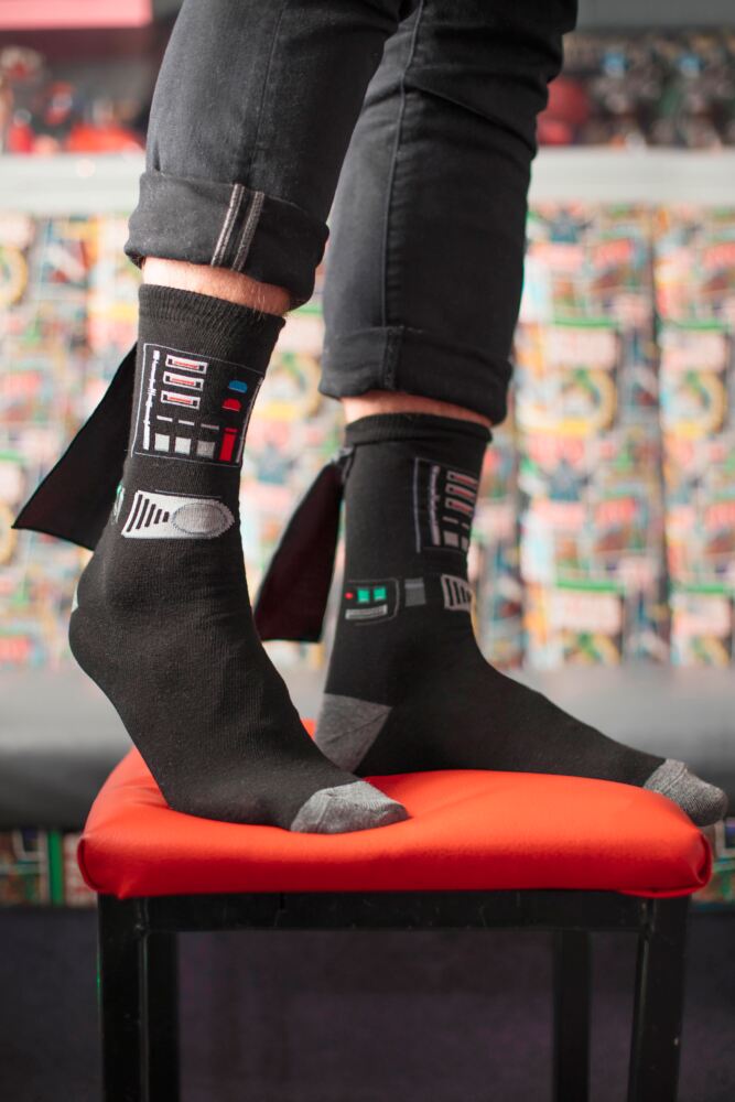 Sockshop Film & TV CharactersMens Cotton Disney Star Wars Darth Vader Cape Socks