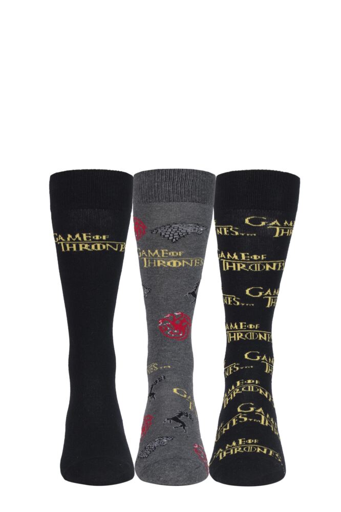 Sockshop Film & TV CharactersMens Cotton Game Of Thrones Socks 3-Pair
