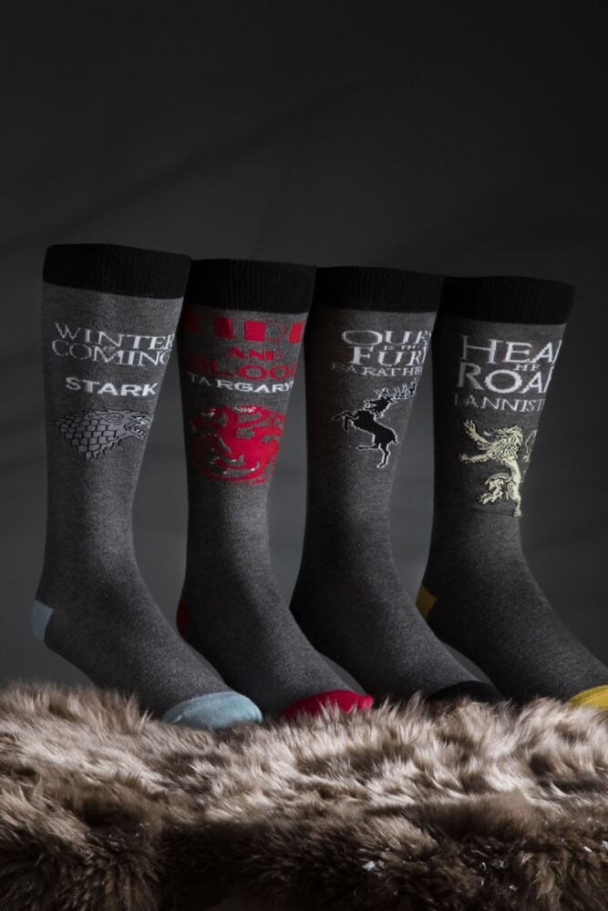 Sockshop Film & TV CharactersMens Cotton Game Of Thrones Socks 4-Pair