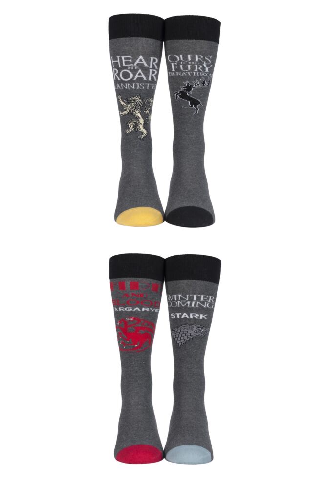 Sockshop Film & TV CharactersMens Cotton Game Of Thrones Socks 4-Pair