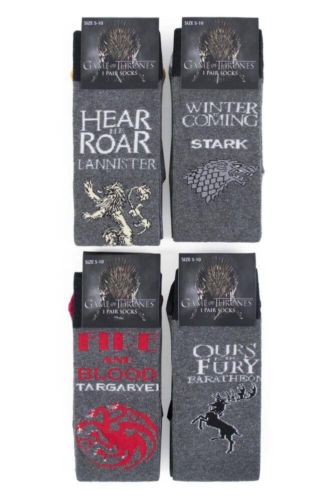 sockshop Film & TV CharactersMens Cotton Game Of Thrones Socks 4-Pair