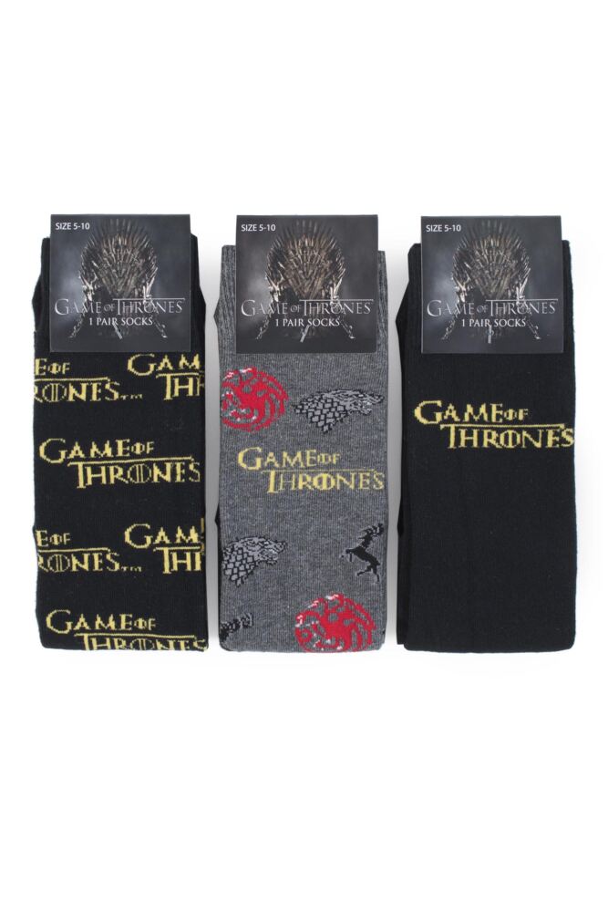 sockshop Film & TV CharactersMens Cotton Game Of Thrones Socks 3-Pair