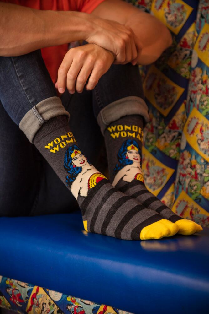 Sockshop Film & TV CharactersMens Cotton Justice League Aquaman Flash Superman Batman & Wonder Woman Socks