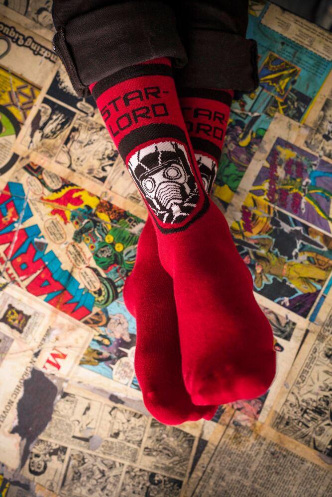 Sockshop Film & TV CharactersMens Cotton Marvel Guardians Of The Galaxy Groot Rocket Star Lord & Drax Socks