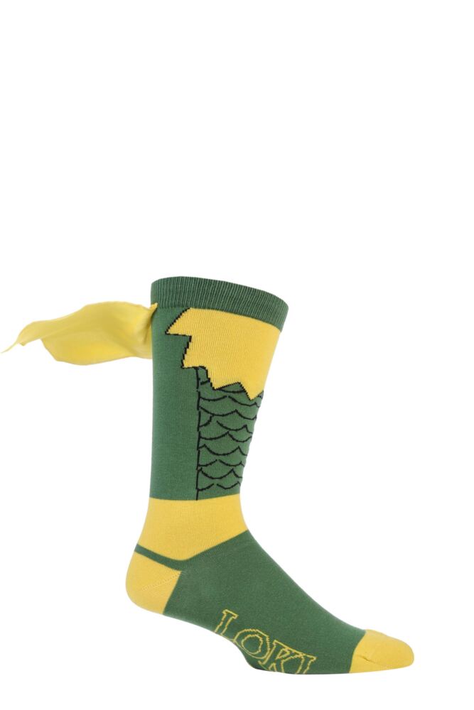 Sockshop Film & TV CharactersMens Cotton Marvel Loki Cape Socks