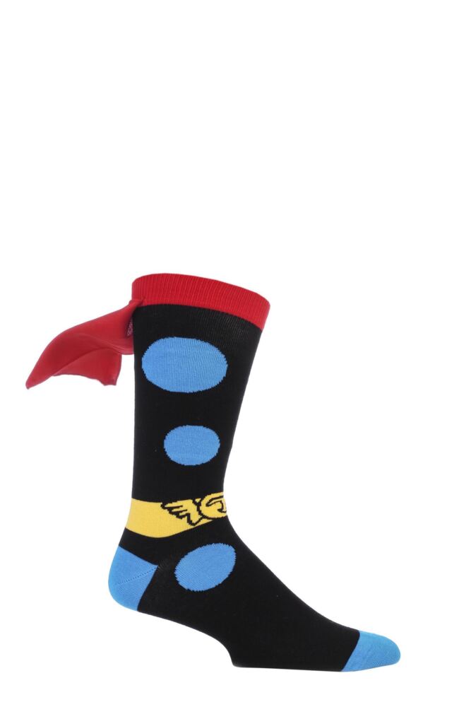 Sockshop Film & TV CharactersMens Cotton Marvel Thor Cape Socks