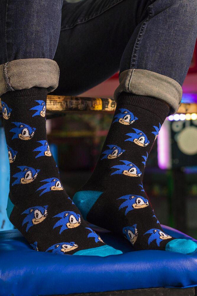 Sockshop Film & TV CharactersMens Cotton Sonic The Hedgehog Knuckles & Tails Socks
