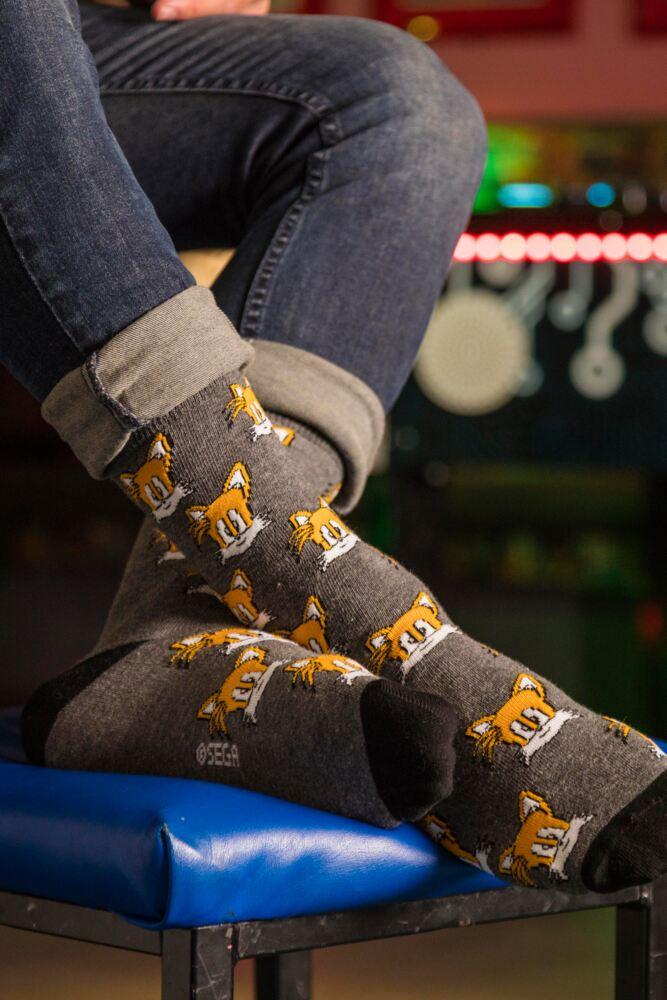 Sockshop Film & TV CharactersMens Cotton Sonic The Hedgehog Knuckles & Tails Socks