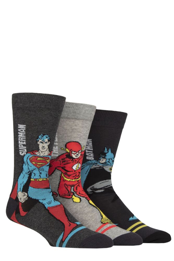 Sockshop Film & TV CharactersMens DC Heroes Gift Boxed Cotton Socks 3-Pair