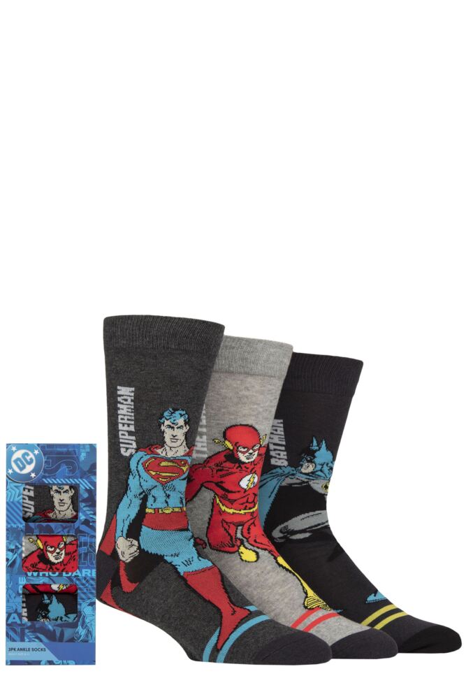 Sockshop Film & TV CharactersMens DC Heroes Gift Boxed Cotton Socks 3-Pair
