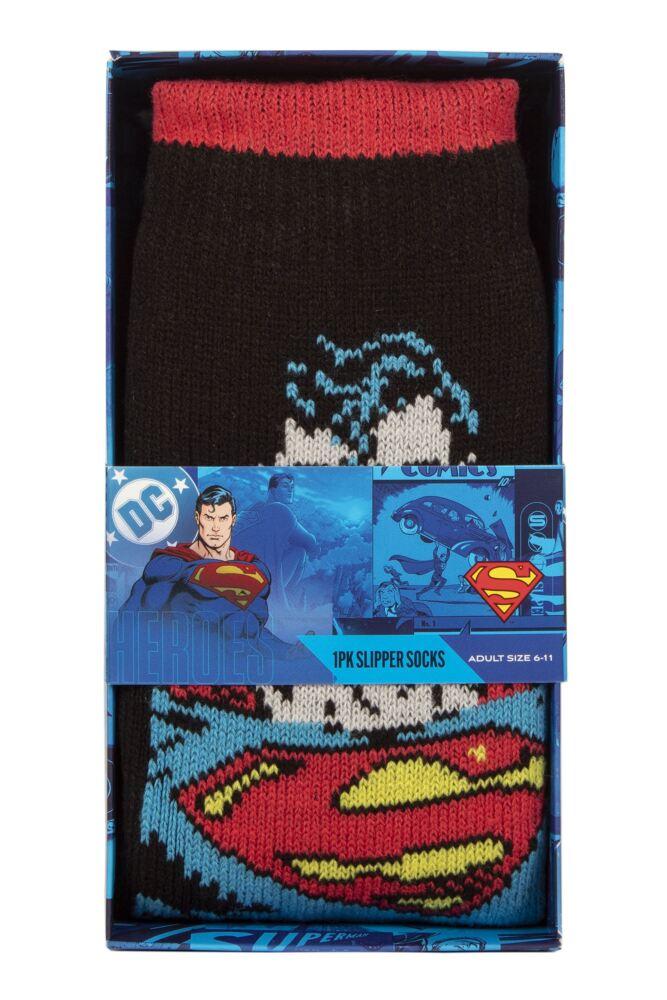 sockshop Film & TV CharactersMens DC Superman Gift Boxed Slipper Socks