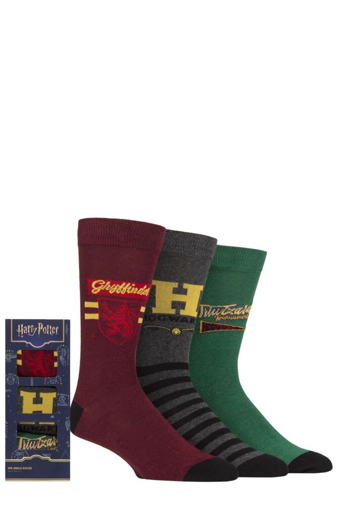 Sockshop Film & TV CharactersMens Harry Potter Gift Boxed Cotton Socks 3-Pair