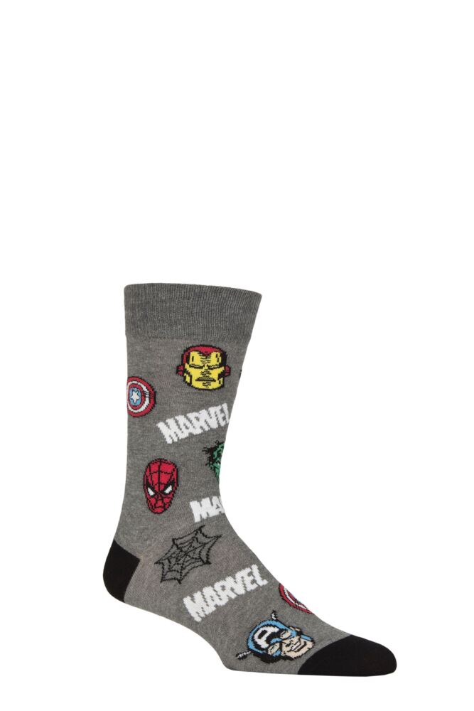 Sockshop Film & TV CharactersMens Marvel Heroes Cotton Socks