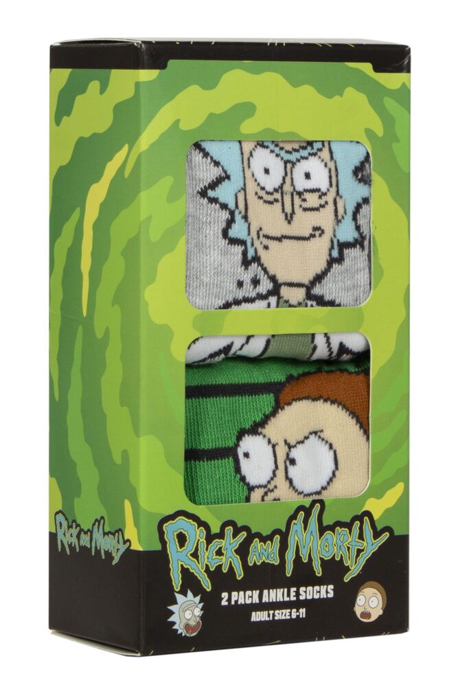 Sockshop Film & TV CharactersMens Rick And Morty Gift Boxed Cotton Socks 2-Pair