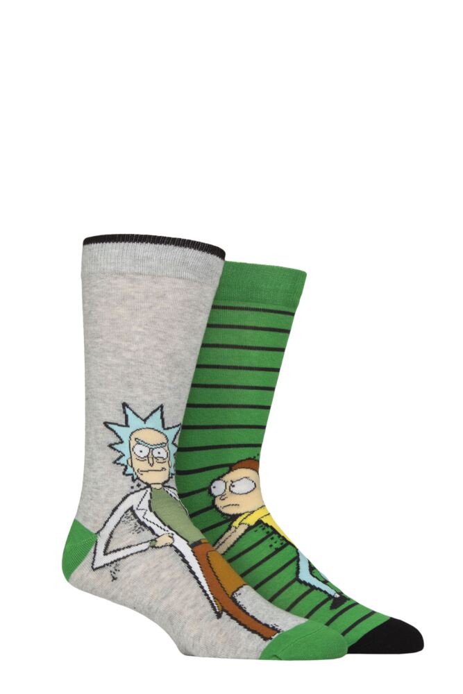 Sockshop Film & TV CharactersMens Rick And Morty Gift Boxed Cotton Socks 2-Pair