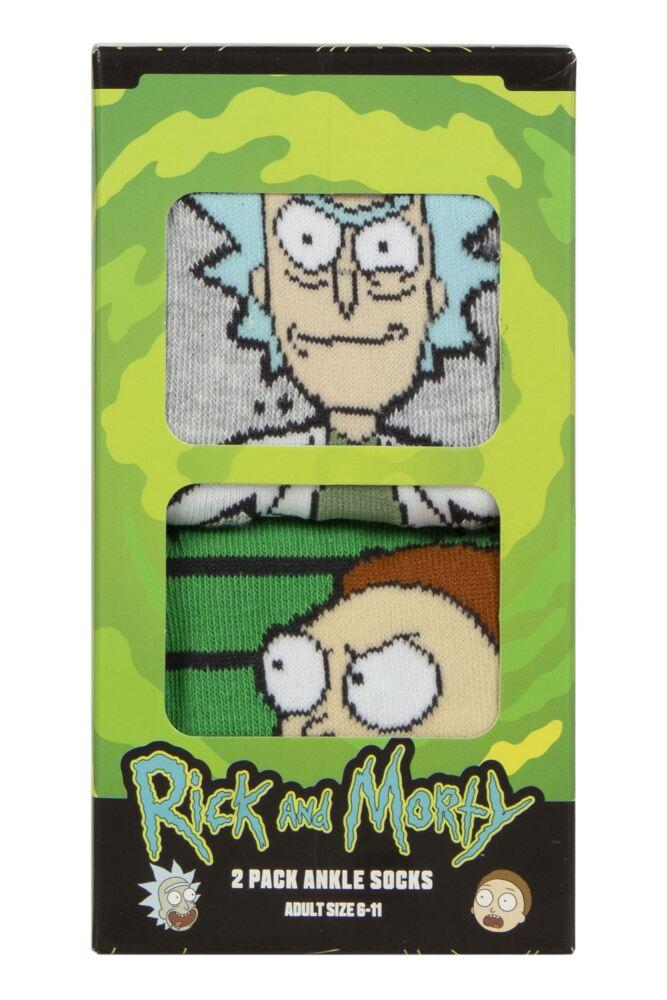 sockshop Film & TV CharactersMens Rick and Morty Gift Boxed Cotton Socks 2-Pair