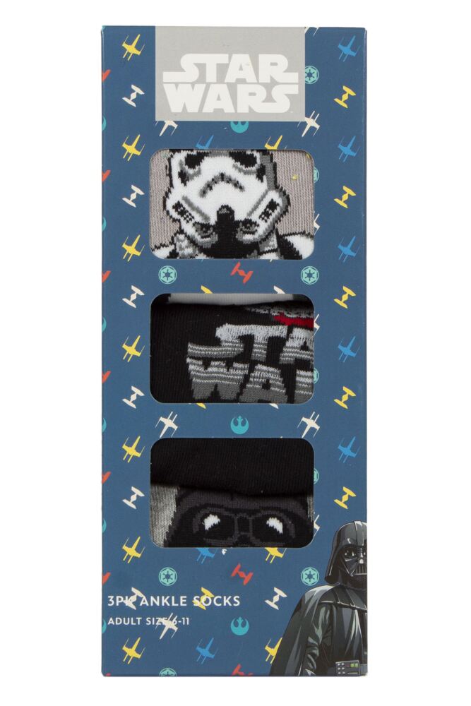 sockshop Film & TV CharactersMens Star Wars Empire Gift Boxed Cotton Socks 3-Pair