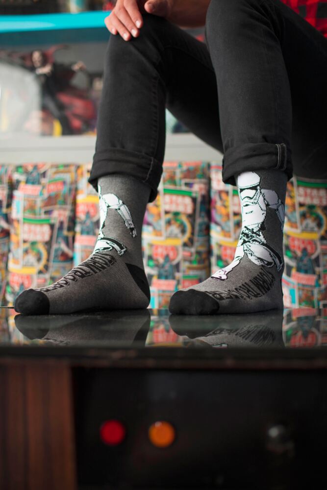 Sockshop Film & TV CharactersMens Star Wars Kylo Ren Captain Phasma & Storm Trooper Socks 3-Pair