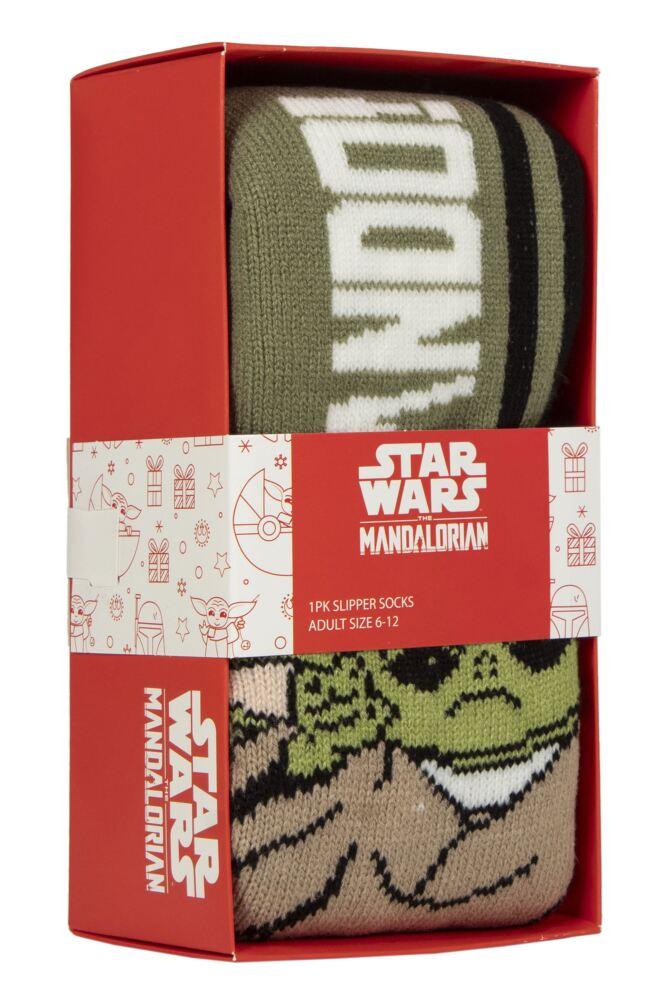 Sockshop Film & TV CharactersMens Star Wars The Mandalorian Gift Boxed Slipper Socks
