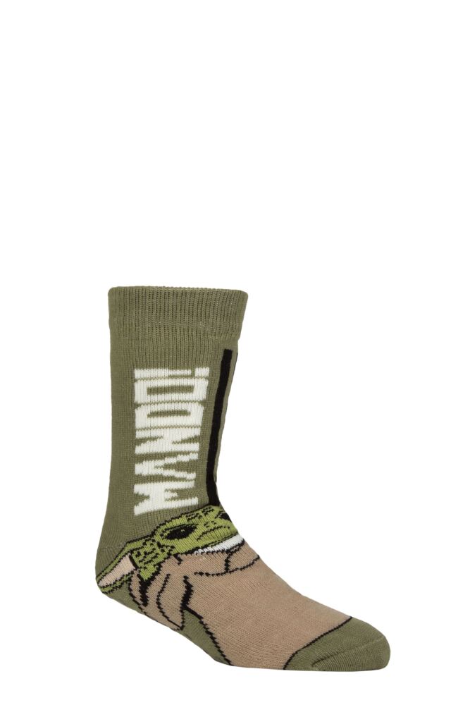 Sockshop Film & TV CharactersMens Star Wars The Mandalorian Gift Boxed Slipper Socks