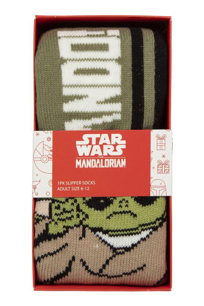 sockshop Film & TV CharactersMens Star Wars The Mandalorian Gift Boxed Slipper Socks