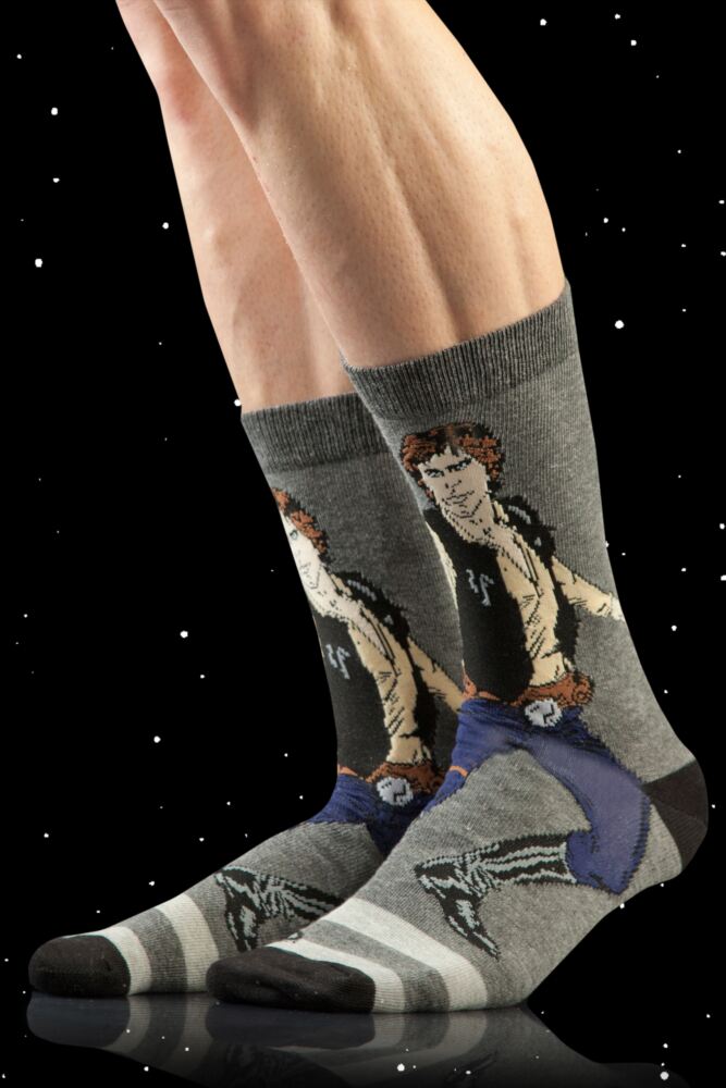 Sockshop Film & TV CharactersMens Star Wars Yoda Chewbacca C-3P0 R2-D2 & Han Solo Socks 5-Pair