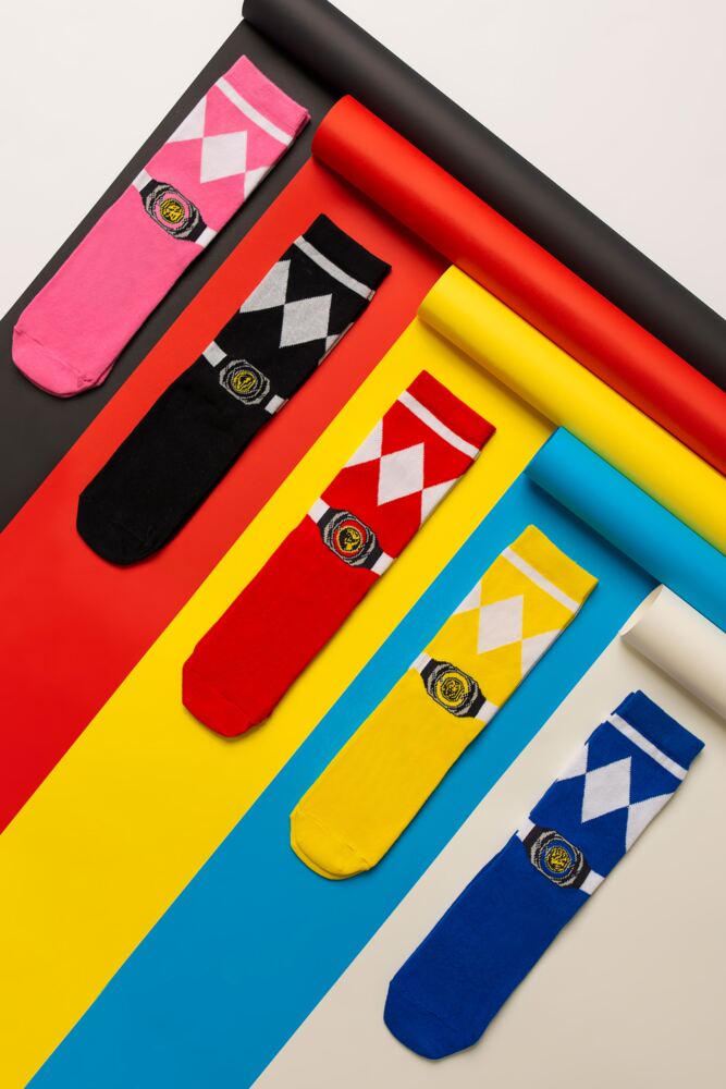 Sockshop Film & TV CharactersMens & Womens Cotton Power Rangers Socks 5-Pair